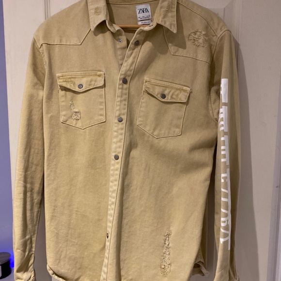 beige jean jacket - Picture 3 of 3